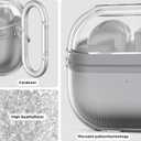 Samsung Galaxy Buds 3 Case Cover with Cleaner Kit, Soft Silicone Protective Case for Galaxy Buds 3 Pro, Accessories with Keychain (Clear)