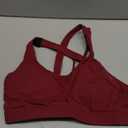 RUNNING GIRL Sports Bra for Women High Support, Criss-Cross Back Padded Strappy Sports Bras Yoga Bra with Removable Cups (Small, 1-wine Red)