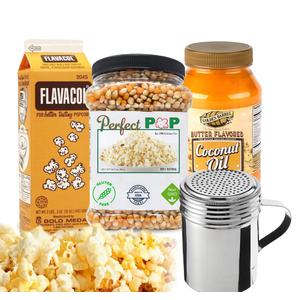 Perfectware Movie Night Popcorn Set (Popcorn Kernels, Salt, Oil and Shaker)