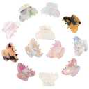 Claw Jaw Hair Clips 12PCS Small for Thin Hair Styling Mini Accessories Classic Clamp for Women Girls (Gilltter)