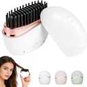 Mini Straightener, Cordless Rechargeable Portable Straightening Comb, Portable Rapid-Heat with 3 Temp Settings, Heat-Resistant Shell for Travel(White)
