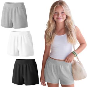 3 Pack Girls Athletic Shorts