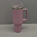 Hydro Flask Travel Tumbler with Handle, Lid and Straw - Insulated Stainless Steel in 40 Oz Trillium