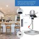 Jolux 7.5inch LED Disk Lights Surface Flush Mount Ceiling Disk Light, 4/5/6 inch Recessed Can Lights,15W=100W,3000K Warm White, Dimmable,Easyinstall with Extension Spring Hook for Free-Length,6Pack