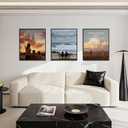 upsimples 20x24 Picture Frame Black 3 Pack, Scratch-Proof Poster Frames 20 x 24 for Photo Gallery - Slide-In Strips, Horizontal or Vertical Wall Mounting