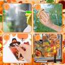 136 Pcs Fall Window Clings Decoration Thanksgiving Harvest Window Clings Cute Cartoon Turkey Pumpkin Leaf Stickers for Party Classroom Home Office Decoration