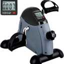 Mini Exercise Bike, AGM Under Desk Bike Pedal Exerciser Foot Cycle Arm & Leg Pedal Exerciser with LCD Screen Displays (Gray)