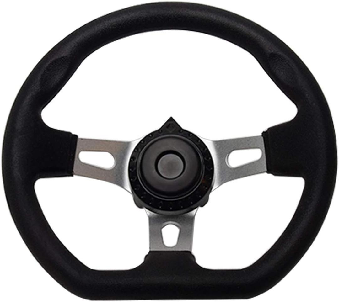 Off-Road Kart Steering Wheel 270mm 3 Spokes Vehicle PU Foam Interior Steering Wheel For Go Kart (black)