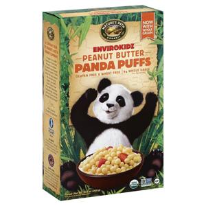Panda Puffs Organic Peanut Butter Cereal, Gluten Free, Non-GMO, EnviroKidz by Nature's Path, 10.6 Ounce (Pack of 6) BB: June 6, 2026