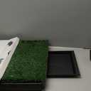 Dog Urinal containing 2 Replaceable lawns, Dog Potty Grass .Portable pet bedpans That can be Washed Suitable for Almost All Types of Dogs. Length: 25 inches. Width 20 inches. Height: 3 inches