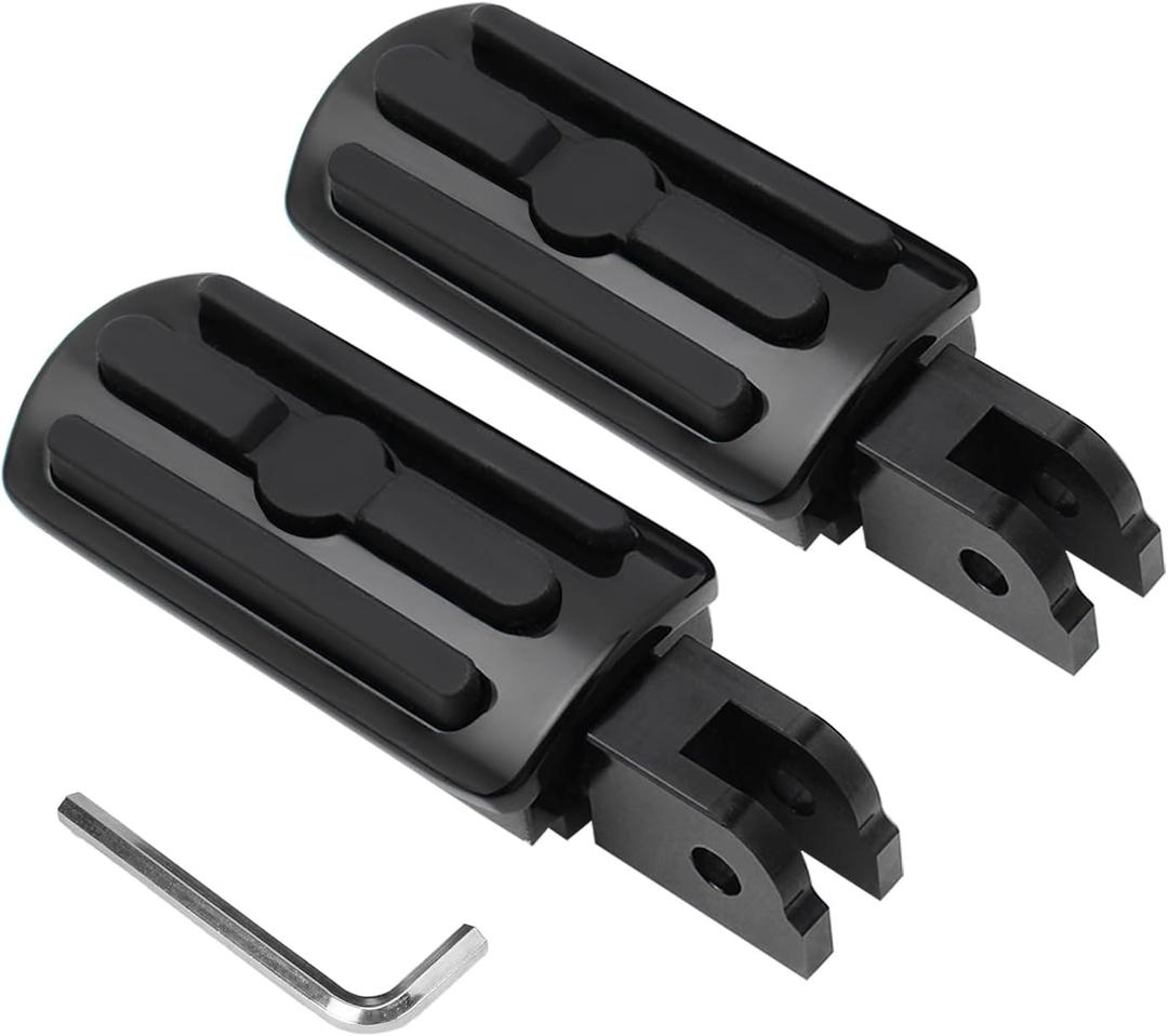 Motorcycle Front Rider Foot Pegs Compatible with Harley Softail Breakout Street Bob Sport Glide Low Rider FLSB FXST FXBB FXBBS FXLR FXLRS FXBR FXBRS RH1250S 2018-2025(Black)