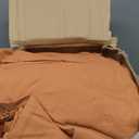 WRENSONGE King Size Comforter Set- 7 Pieces Soft Burnt Orange Bed in a Bag King with Fitted Sheet, Flat Sheet 2 Pillow Shams, and 2 Pillowcases- Warm Bedding Set for All Season