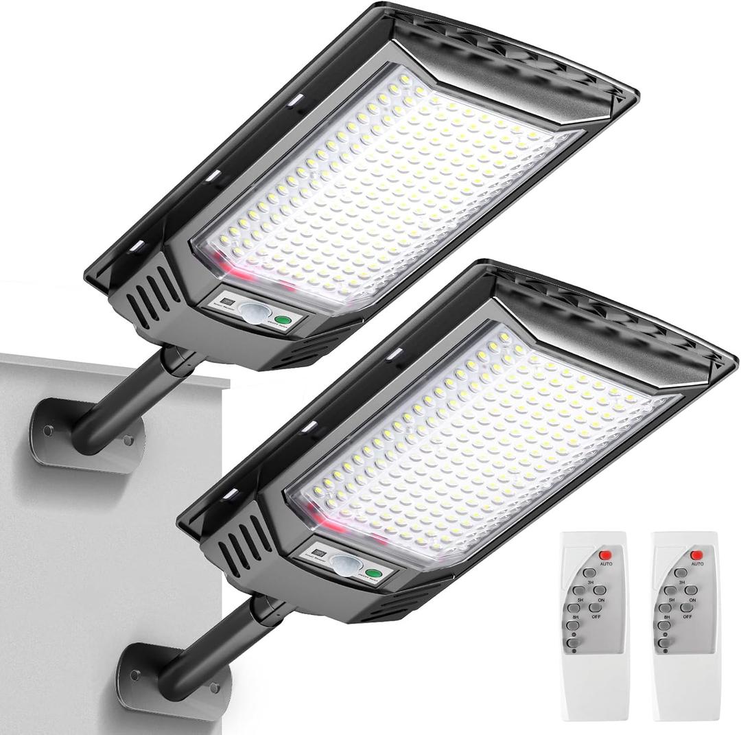 Solar Lights Outdoor Waterproof, 3000LM Solar Powered LED Flood Light with Motion Sensor, Dusk to Dawn Outdoor Security Lighting for Yard, Barn, Street