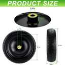 Cenipar 13" Flat-Free Tire and Wheel for 13"Garden Cart Tire Replacement with 5/8" Axle Borehole, 2.1" Offset Hub, 3.15" Wide Tires Used for Wheelbarrow Garden Cart and Trolleys, 2-Pack