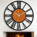 30" Extra Large Wall Clock, Silent Rustic Metal Wood Face Decorative Clock, Battery Operated Farmhouse Modern Oversized Wall Clocks for Living Room, Bedroom, Kitchen, Office, Home Decor