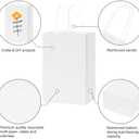 OUTUXED 150pcs White Paper Bags with Handles, 5.25x3.2x8 Inches Small Gift Bags Bulk for Shopping, Birthday, Wedding, Merchandise and Business Party