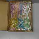 FoldTier 24 Pcs Easter Crazy Silly Bunny Straws Easter Plastic Pastel Bunny Straws for Birthday Baby Shower Spring Party Supplies Goodie Bag Basket Stuffers