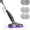 Steam and Scrub Mop, Rotating Steam Mop with LED Headlights