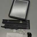 Shower Mirror Fogless for Shaving with Light - Heated Anti Fog Bathroom Mirror Razor Holder Recharegable 5000mAh Battery 3 Color Dimmable Adhesive Wall Mount Shower Accessories Gift for Men(Gray