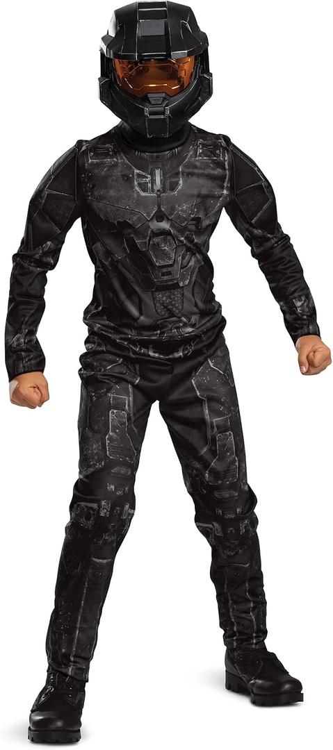 Halo Stealth Spartan Costume for Kids, Official Halo Game Costume Outfit with Headpiece