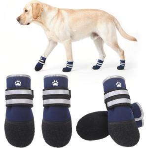 KOOLTAIL Summer Dog Shoes for Hot Pavement,Waterproof Non-Slip Dog Booties and Paw Protectors for Outdoor Walking & Hardwood Floors,Reflective Dog Rain Boots for Small Dogs