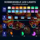 LOFTEK Pool Lights 2 Pack, Rechargeable Submersible LED Lights with Remote, IP68 Waterproof, 16 Colors Underwater Pool Light for Above Ground Inground Pool, Hot Tub, Shower, Bathub, Party, Vase,
