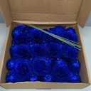 Glitter Roses,30PCS Royal Blue Flowers Artificial Roses with Stems for Wedding Bouquet Party Christmas Home Decor(Royal Blue)