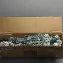 C 4.5Ft Pre-lit Snow Flocked Artificial Pencil Christmas Pine Tree with 150 LED Lights