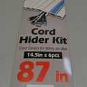 YesBes 87in Cord Hider Kit, Cord Covers for Wires on Wall, Paintable Cable Raceway, Cord Hider for Wall Mount tv, tv Cable Hider Wall kit, Wire Covers for Cords, 6X L14.5in X W0.96in X H0.57in