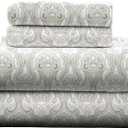 Pointehaven Flannel 170 GSM Sheet Set,King Paisley