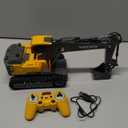 DOUBLE E Volvo RC Excavator Remote Control Excavator Toy for Boys Full Function Construction Vehicles Toys with Shovel for Outdoor Play Sandbox Digger Toys Gifts for Kids