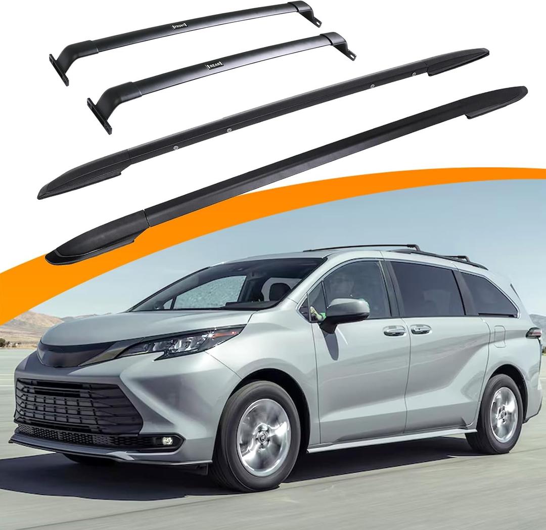 4PCS Roof Rack Cross Bars Fit for Toyota Sienna 2021 2022 2023 2024 2025 2026 Side Rails Crossbar Luggage Cargo Accessories