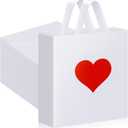 Wesnoy 100 Pcs Mother's Day Plastic Shopping Bags Bulk 10 x 13'' Large Gift Bags with Handle Mom Gift Bag Heart Reusable Shopping Bag for Mother's Day Party Supplies (Red)