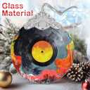 Christmas Decorations Ornaments, Stained Glass Ornament, Christmas Tree Ornaments, 2025 Gift Ornament, Xmas Gift for Friend Family Coworker - Vinyl Record
