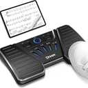 Wireless Page Turner Pedal, Bluetooth Page Turner Pedal for iPad, Rechargeable Bluetooth Music Pedal Swtich for Tablets Phones Compatible with Various Music Apps Anti-slip Slient Foot Switches