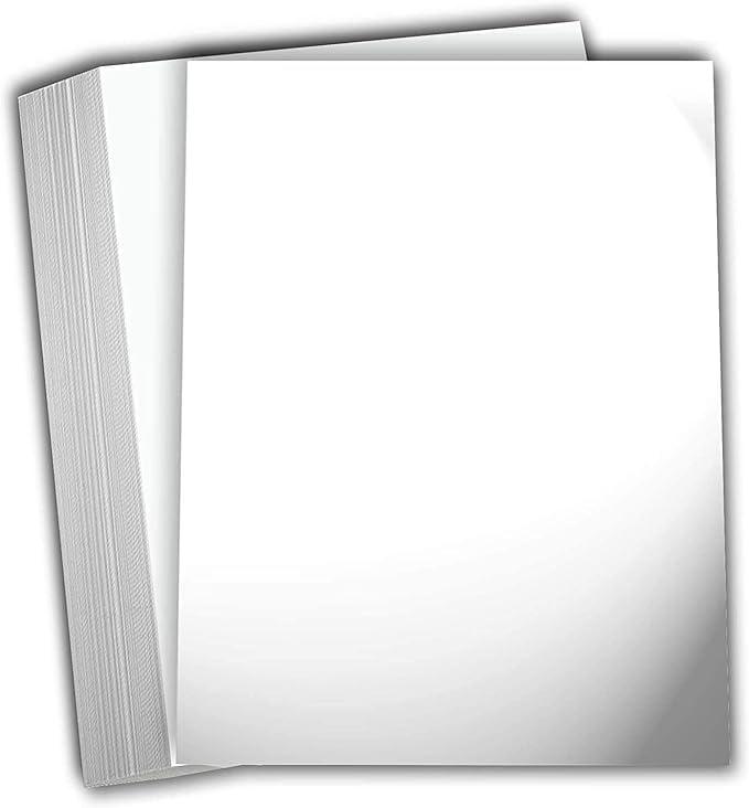 Hamilco White Glossy Paper 8.5x11" for Laser Printing 100 lb Text 400 Sheets
