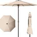 PatioKingdom 11FT Patio Umbrella,Outdoor Umbrella with Push Button Tilt and Crank,Market Table Umbrella with 8 Sturdy Fiberglass Ribs UV Protection