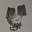 Hinge Outlet Spring Self-Closing Hinges, 4 Inch Square with 5/8 Inch Satin Nickel, 2 Pack, Adjustable Door Closing