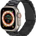 Tasikar Band Compatible with Apple Watch Band 49mm 45mm 44mm 42mm Premium Stainless Steel Metal Replacement Strap Compatible with Apple Watch Ultra 3 2 1 Series 11 10 9 8 7 6 5 4 3 2 1 SE, Black