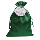 GUIFIER 30 Pack 5x7 Inch Satin Gift Bags Green Drawstring Bag with Tags, Baby Shower Bags, Silk Jewelry Pouches, Wedding, Graduation Favor Bags, Small Candy Bags, Reusable Fabric Gift Bags
