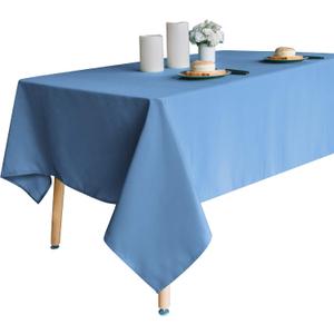 Obstal 210GSM Rectangle Table Cloth, Water Resistance Microfiber Tablecloth, Decorative Fabric Table Cover for Outdoor and Indoor Use (Sky Blue, 60 x 84 Inch)