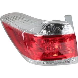 Tail Light Assembly Brake Lamp Outer Rear Left Side Replacement for Highlander 2011 2012 2013