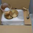 Vintage Wall Sconces Set of 2 with Amber Stripe Glass Lampshade 180 Degree Adjustable Brass Sconces Hradwired Modern Wall Lighting Fixture with Switch for Bedside Bedroom Doorway (Hardwired (2 pack))