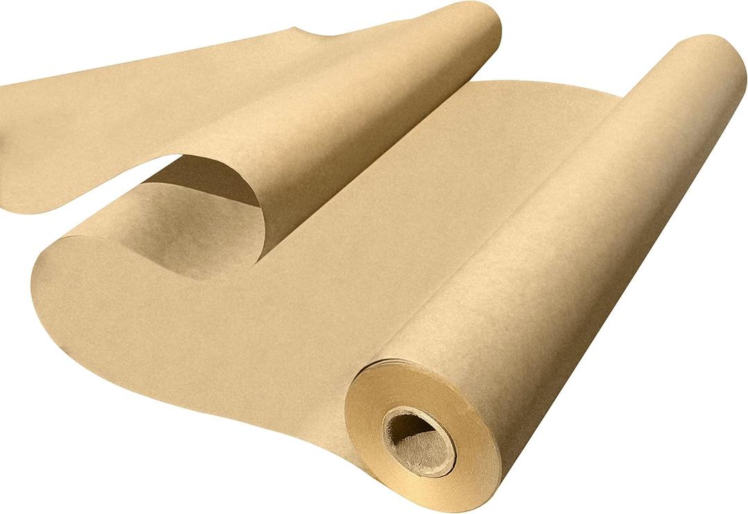Made in USA Brown Kraft Paper Jumbo Roll 30" x 2400" (200ft) Ideal for Gift Wrapping, Art, Craft, Postal, Packing, Shipping, Floor Protection, Dunnage, Parcel, Table Runner, 100% Recycled Material 