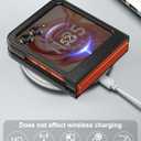 Foluu for Motorola Razr 2024/2025 Case, Leather + Hard PC Shell Ultra Thin Slim Durable Protective Phone Case Cover (Black)