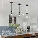Raindrop Pendant Light, Black Glass Pendant Lighting, Hand Blown Teardrops Modern Hanging Light for Entryway Foyer Stairway Kitchen Island Bedroom Dining Living Room Hallway