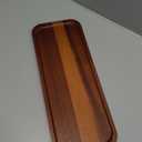 Small Solid Acacia Wood Serving Trays and Platters - Wooden Mini Charcuterie Boards, Rectangle Cheese Board for Food, Bathroom, Home Decor, Kitchen Counter, (14" x 5.5", 1 Pack)
