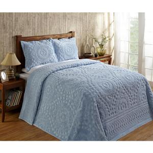 Better Trends 1 Piece Chenille Bedspread Twin Size 100% Cotton Chenille Bedding Lightweight Medallion Pattern Bedroom Decor Rio Collection