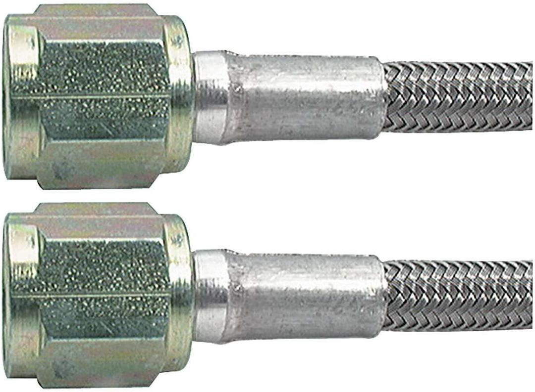Allstar Performance ALL46310-12 12" #3 Braided Steel Lines With -4 Ends