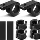 Light Bar Mounts, 2PCS Heavy Duty Clamp Kit for 0.75" 1" 1.25" Tubes, Universal Light Bar Mounting Brackets for LED Off-Road Lights, Professional LED Light Bar Mounting Brackets for ATV UTV Trucks